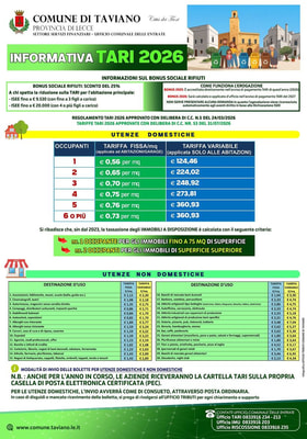 Immagine: tariffe tari 2026