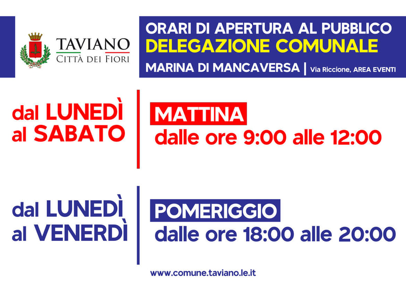 Immagine: ORARI DELEGAZIONE MARINA DI MANCAVERSA
